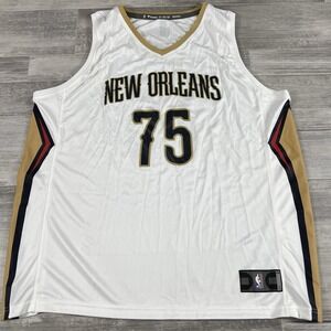 Fantastics Men's 2XL New Orleans Pelicans White Jersey #75‎ "Dellavalle" NWOT
